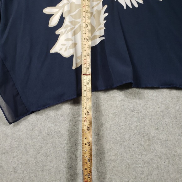 JM Collection Tropic Breeze Navy Floral Lace Top Women's XL NWT Modern Classic - Picture 8 of 10